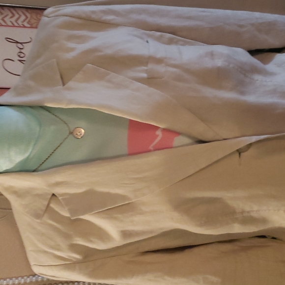 Merona Cream Blazer Jacket Size Medium - Picture 2 of 6